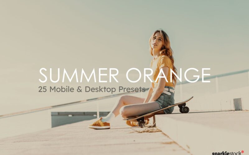 25个夏季橙色和青色滤镜Lightroom预设和LUT素材